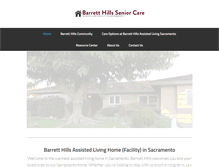 Tablet Screenshot of barretthillsseniorcare.com